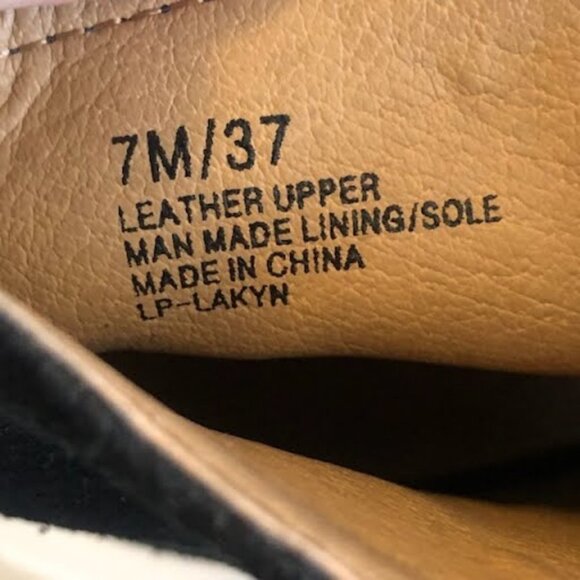 New LUCKY BRAND Lakmeh Peep Toe Ankle Booties Black Suede 4" Heel SZ 7 - Picture 8 of 8